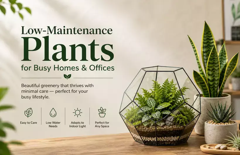 Low-Maintenance Plants for Busy Homes & Offices